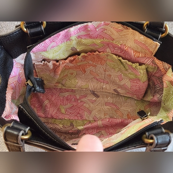 The Sak Black Leather Satchel Melrose Model - Picture 9 of 15